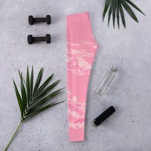 Load image into Gallery viewer, 'Pastel Pink Marble' Adult Leggings