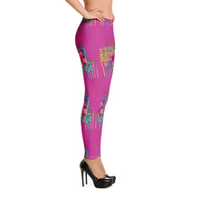 Load image into Gallery viewer, 'Pretty in Pink Hibiscus Flower' Adult Leggings