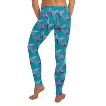 Load image into Gallery viewer, 'Aqua Butterfly' Adult Leggings