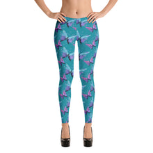 Load image into Gallery viewer, 'Aqua Butterfly' Adult Leggings