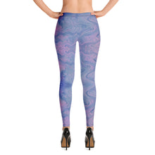 Load image into Gallery viewer, 'Pink & Blue Tie Dye Swirl' Adult Leggings