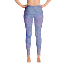 Load image into Gallery viewer, 'Pink & Blue Tie Dye Swirl' Adult Leggings