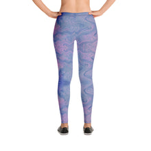 Load image into Gallery viewer, 'Pink & Blue Tie Dye Swirl' Adult Leggings