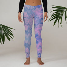 Load image into Gallery viewer, 'Pink & Blue Tie Dye Swirl' Adult Leggings