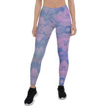 Load image into Gallery viewer, 'Pink & Blue Tie Dye Swirl' Adult Leggings