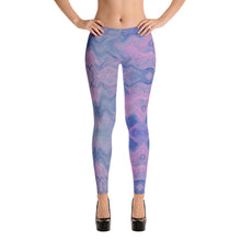 Load image into Gallery viewer, 'Pink & Blue Tie Dye Swirl' Adult Leggings