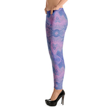 Load image into Gallery viewer, 'Pink & Blue Tie Dye Swirl' Adult Leggings