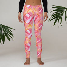 Load image into Gallery viewer, 'Pretty Pink Lipstick Swatch Print' Leggings
