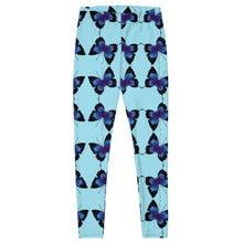 Load image into Gallery viewer, 'Butterfly Blue Sky' Leggings