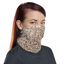Load image into Gallery viewer, 'Gold Glitter Print' Neck Gaiter