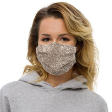 Load image into Gallery viewer, 'Gold Glitter Print' Premium face mask