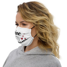 Load image into Gallery viewer, 'Wine Is My Valentine' Premium face mask