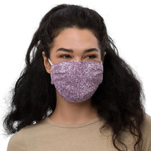 Load image into Gallery viewer, 'Purple Glitter Print' Premium face mask