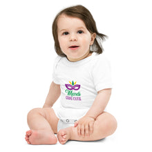 Load image into Gallery viewer, 'Mardi Gras Cutie' Baby Short Sleeve One Piece