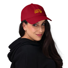 Load image into Gallery viewer, 'Never Give Up' Gold Embroidered Dad Hat