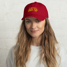 Load image into Gallery viewer, 'Never Give Up' Gold Embroidered Dad Hat