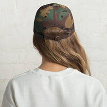 Load image into Gallery viewer, 'Never Give Up' Gold Embroidered Dad Hat