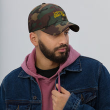 Load image into Gallery viewer, 'Never Give Up' Gold Embroidered Dad Hat