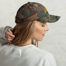 Load image into Gallery viewer, 'Never Give Up' Gold Embroidered Dad Hat
