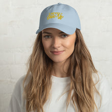 Load image into Gallery viewer, 'Never Give Up' Gold Embroidered Dad Hat