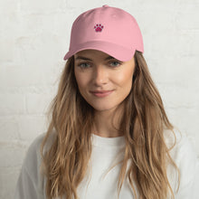 Load image into Gallery viewer, ‘Pink Pet Paw Print’ Dad Hat