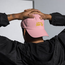 Load image into Gallery viewer, 'Never Give Up' Gold Embroidered Dad Hat