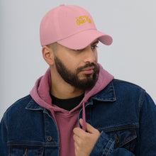 Load image into Gallery viewer, 'Never Give Up' Gold Embroidered Dad Hat