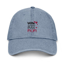 Load image into Gallery viewer, 'Wife Boss Mom' Denim Hat