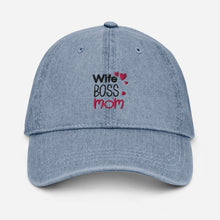 Load image into Gallery viewer, 'Wife Boss Mom' Denim Hat