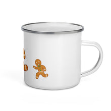 Load image into Gallery viewer, 'You Can't Catch Me Gingerbread Man' Enamel Mug