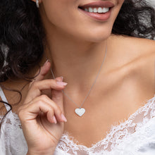 Load image into Gallery viewer, 'Love Heart' Engraved Silver Heart Necklace