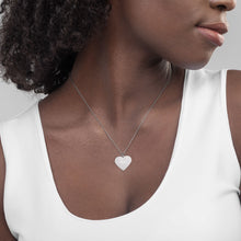Load image into Gallery viewer, 'Love Heart' Engraved Silver Heart Necklace