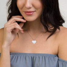 Load image into Gallery viewer, 'Love Heart' Engraved Silver Heart Necklace