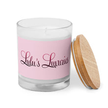 Load image into Gallery viewer, Lulu's Luxuries Pink Glass Jar Candle