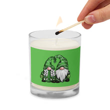 Load image into Gallery viewer, 'Green Lucky Gnomes' Glass Jar Soy Wax Candle