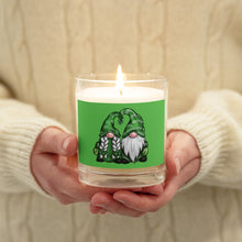 Load image into Gallery viewer, 'Green Lucky Gnomes' Glass Jar Soy Wax Candle