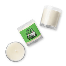 Load image into Gallery viewer, 'Green Lucky Gnomes' Glass Jar Soy Wax Candle