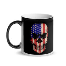 Load image into Gallery viewer, 'American Flag Skull' Glossy Magic Mug