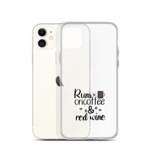 Load image into Gallery viewer, 'Runs On Coffee & Red Wine' iPhone Case