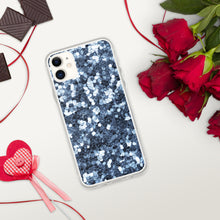 Load image into Gallery viewer, 'Blue Glitter Sparkle Confetti Print' iPhone Case