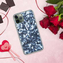 Load image into Gallery viewer, 'Blue Glitter Sparkle Confetti Print' iPhone Case