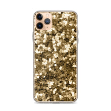 Load image into Gallery viewer, 'Gold Glitter Confetti Print' iPhone Case