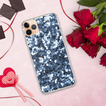 Load image into Gallery viewer, 'Blue Glitter Sparkle Confetti Print' iPhone Case