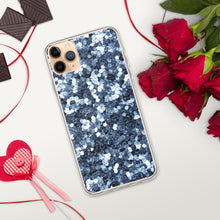 Load image into Gallery viewer, 'Blue Glitter Sparkle Confetti Print' iPhone Case