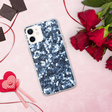 Load image into Gallery viewer, 'Blue Glitter Sparkle Confetti Print' iPhone Case
