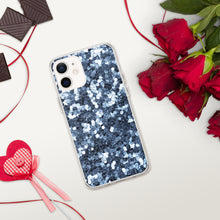 Load image into Gallery viewer, 'Blue Glitter Sparkle Confetti Print' iPhone Case