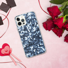 Load image into Gallery viewer, 'Blue Glitter Sparkle Confetti Print' iPhone Case
