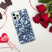Load image into Gallery viewer, 'Blue Glitter Sparkle Confetti Print' iPhone Case