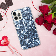 Load image into Gallery viewer, 'Blue Glitter Sparkle Confetti Print' iPhone Case