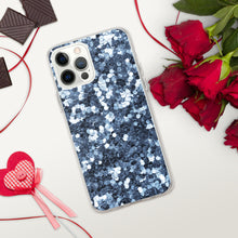 Load image into Gallery viewer, 'Blue Glitter Sparkle Confetti Print' iPhone Case